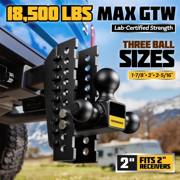Drop Hitch Adjustable Trailer Hitch 6 inch or 8 inch