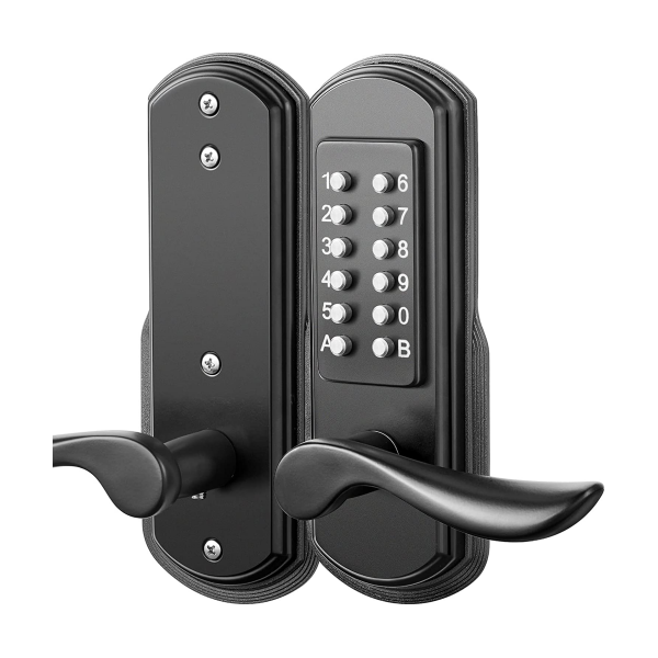 Waved Lever Handle Lock Keyless Right Handle