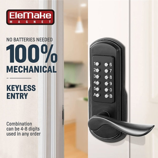 Waved Lever Handle Lock Keyless Right Handle