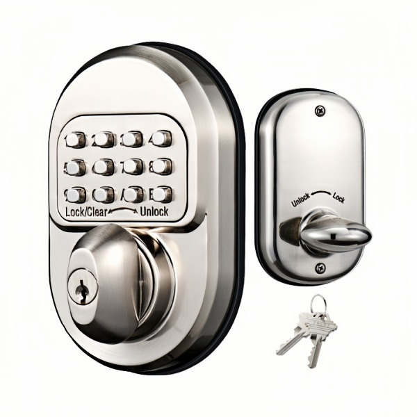 Grade 1 Door Lock Mechanical Rekeyable Keypad, Round
